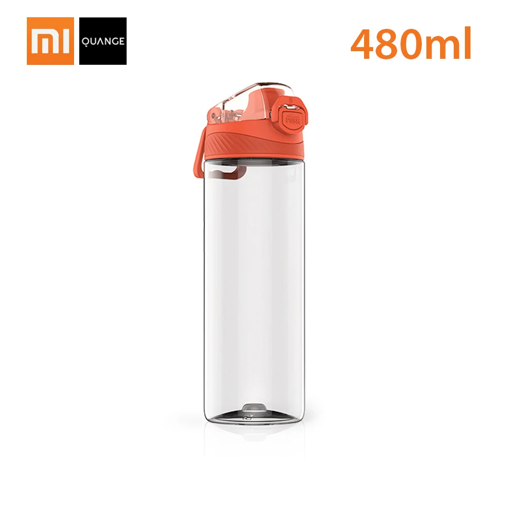 Цвет: желтый Xiaomi QUANCE Спортивная Бутылка Питьевая чашка тренажерный зал Питьевая чашка Тритан замок безопасности Нетоксичная Герметичная Бутылка Для Воды - Цвет: Цвет: желтый