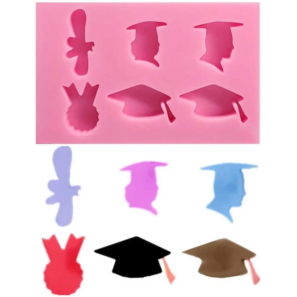 Cake Mold Exquisite Doctoral Hat Pattern Silicone Diy Multifunctional