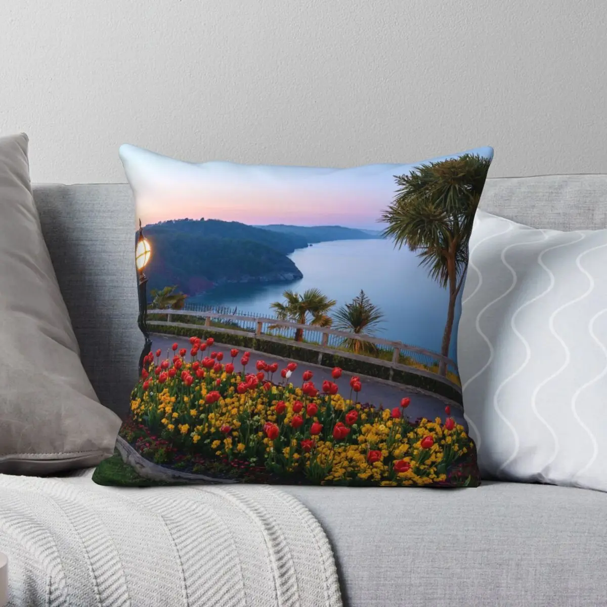 

Babbacombe Square Pillowcase Polyester Linen Velvet Printed Zip Decor Throw Pillow Case Home Cushion Cover