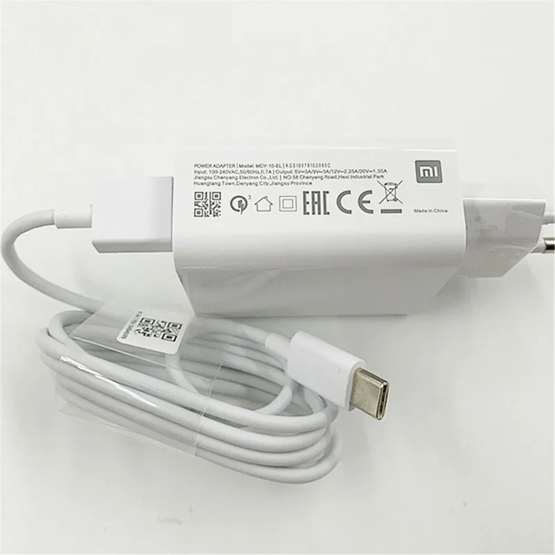 Xiaomi-cargador rápido Mi Original, adaptador de carga rápida con Usb QC4.0  de 27W, Cable tipo C de 1M para Mi 10, 9, Note 10, CC9 Pro, K20, 9T Pro -  AliExpress