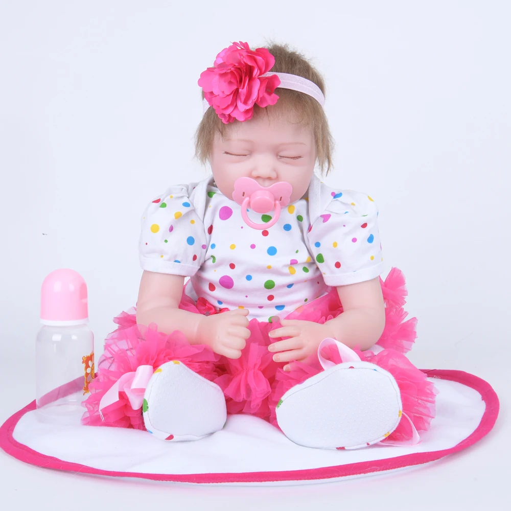 2" Реалистичная кукла Reborn Bebe, тканевая кукла для тела, Реалистичная Модная Кукла для сна, игрушка для детского дня, подарки на Рождество, 55 см