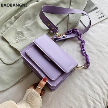 

Chain Design New Mini PU Leather Flap Bags For Women Summer Lady Shoulder Handbag Female Fashion Cross Body Bag