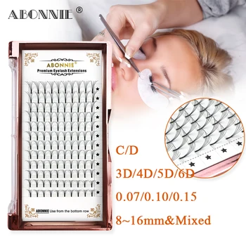 

Abonnie Premade Volume Fans 20pic/lot Lash Russian Volume Eyelash Extensions 3d/4d/5d/6d Pre-made fan Lash Extension Faux Mink