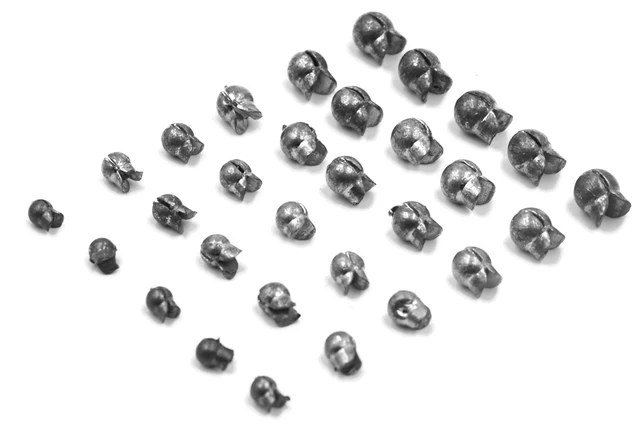 MNFT 40Pcs Split Shot Lead Sinkers 6 Sizes Fishing Weights