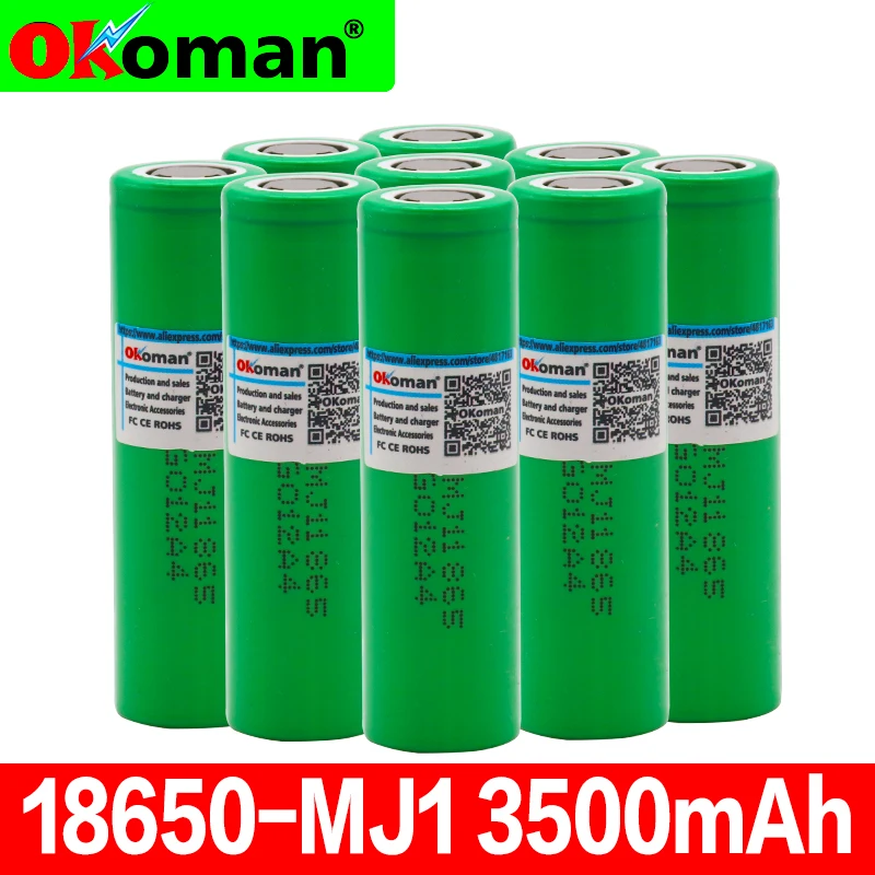 100% Новый оригинальный mj1 3 7 v 3500 mah 18650 литиевая аккумуляторная батарея для
