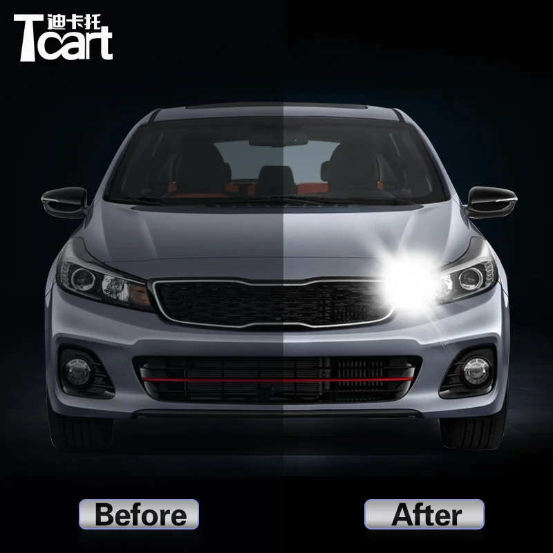 

Tcart 2PCS White Amber Led DRL Daytime Running Light Turn Signal 2IN1 Car Accessories For Kia K3 Cerato BD 2017-2019