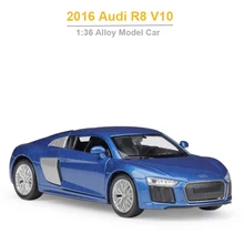 

1/36 Audi R8 V10 Alloy Sports Car Model Toy Diecasts Pull Back Car Toy Simulation Alloy Car Model Christmas Kids Toy Car Gift