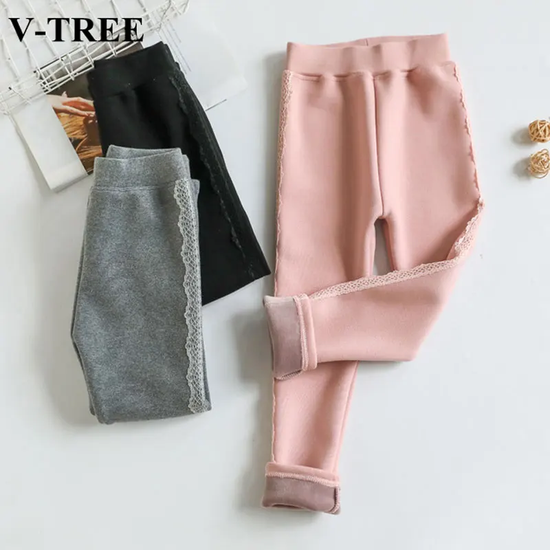 

Winter Girls Leggings Plus Velvet Leggings For Kids 2-10years Children Pants Thicken Warm Teenager Pants Baby Trausers Clothing