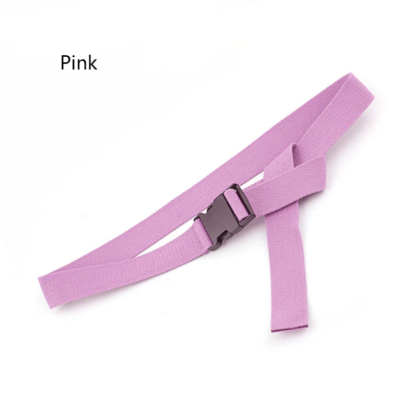 Fashion Black Casual Female Waist Belts Plastic Buckle Solid Color Long Ceinture Femme Fashion Women Plastic Pants Belt Canvas