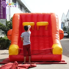 Уникальный дизайн надувные игрушки на тему баскетбола с 3x2x2,4 mH/ПВХ надувной игровой автомат с шариком/стрельба игры модель для детей
