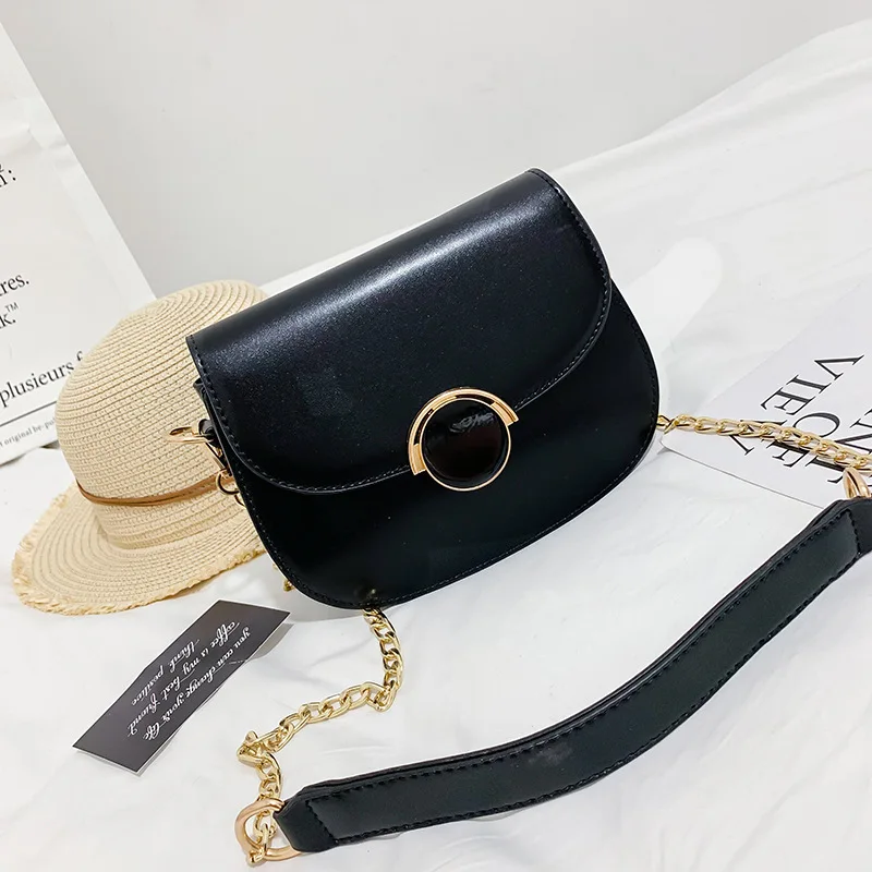 

New Arrival Bag Women's Women Bags2019 Korean-style Versitile Fashion Solid Color Bag with Chain Stereotypes Elegant WOMEN'S Bag
