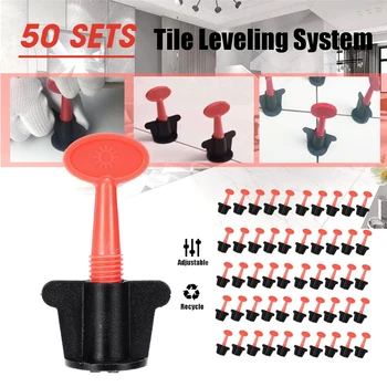 

50 Sets Plastic Ceramic Tile Leveler Tools Tile Leveling Locator T Leveling System Locator Tools For Tiles
