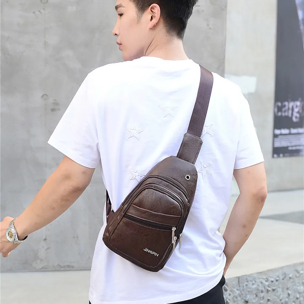 CONEED Fashion Waist Packs Men Sports Outdoor Shoulder Bag Zipper Messenger Bag Pouch For Men Run Chest Bag Waist Bag
