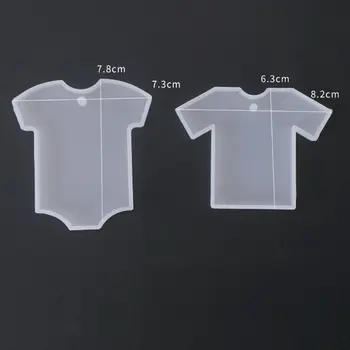 

5Pcs DIY T-shirts Elk Deer Cat Babysuit Pendant Keychain Resin Mold Jewelry Tool