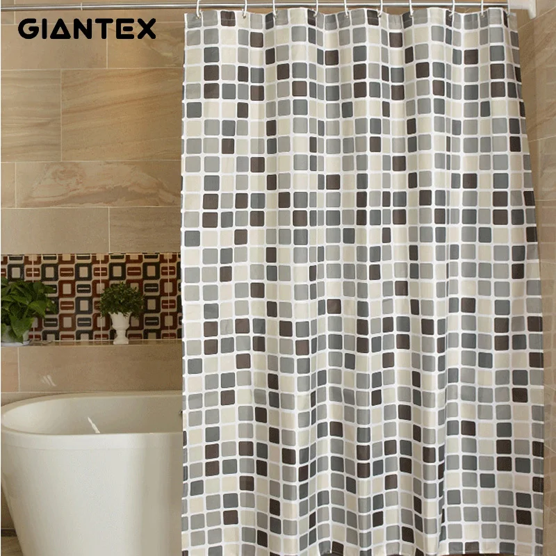 Bathroom Curtain Cortina Waterproof GIANTEX Plaid for Ducha Rideau-De-Douche Douchegordijn