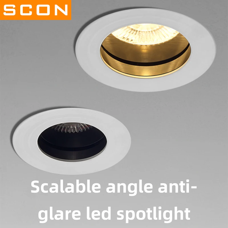 SCON встроенные регулируемые светодиодные точечные светильники потолочные в