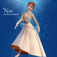 Одежда на год костюмы для девочек, комплект снежной принцессы, рождественское платье для ролевых игр, дня рождения, платье принцессы цвета шампанского для детей от 3 до 12 лет