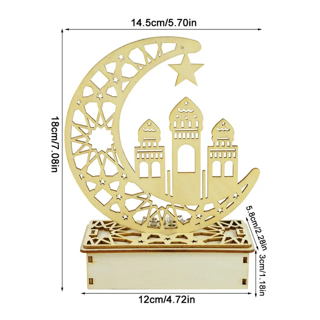 Calendrier de l'Avent du Ramadan Kareem, décor EID Mubarak, pendentif en  bois pour la maison, ornements de fête musulmane islamique, cadeaux Eid  Mubarak, 2021 - AliExpress