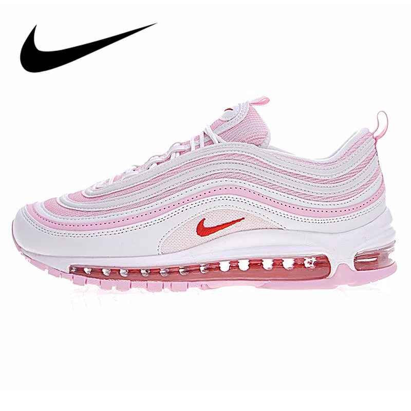 Оригинальные женские кроссовки для бега Nike AIR MAX 97 OG, Нескользящие, спортивные, для бега, классические, прочные, сетчатые, дышащие кроссовки, 313054-161