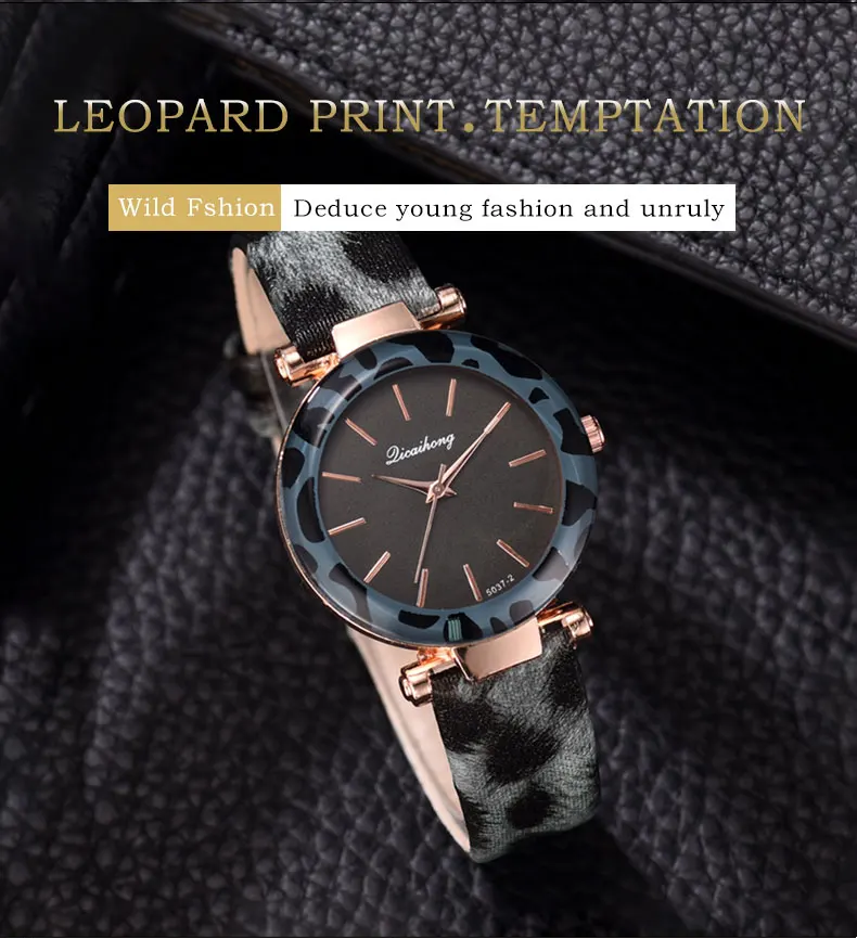 Новые модные женские часы Montre Femme кожаная с леопардовым принтом аналоговые кварцевые часы женские наручные часы Reloj Mujer Zegarek Damski