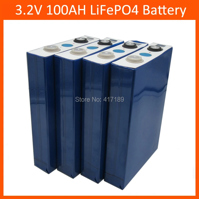 4 шт. Lifepo4 3 2 В 100Ah 105AH 3C скорость разряда для солнечной панели 12 24 в 36 EV домашний