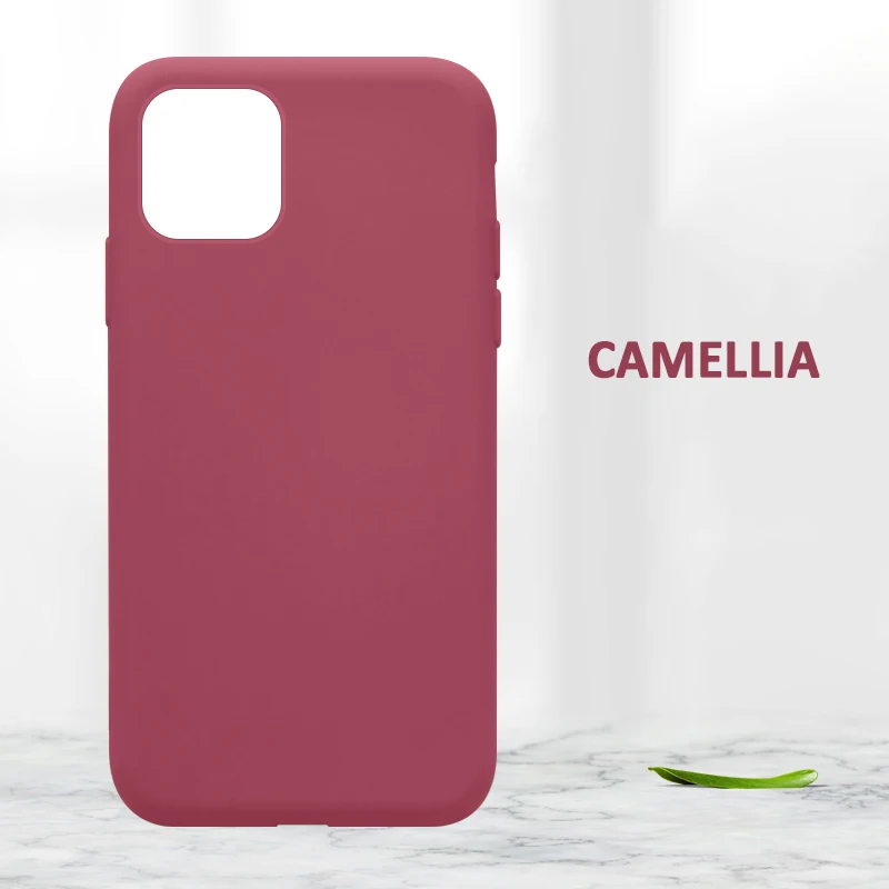 Camellia Официальный жидкий силиконовый чехол для iphone 11 7 8X6 S 6 S Plus чехол для iphone XR XS 11 Pro MAX мягкий чехол с логотипом - Цвет: Camellia