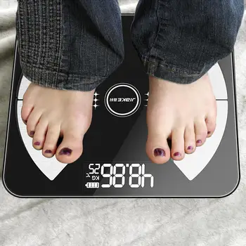 

USB Electronic LCD Bluetooth Body Scales for Apple/IOS Bathroom Weight Balance Voice Broadcasting Tips for Losing Weight