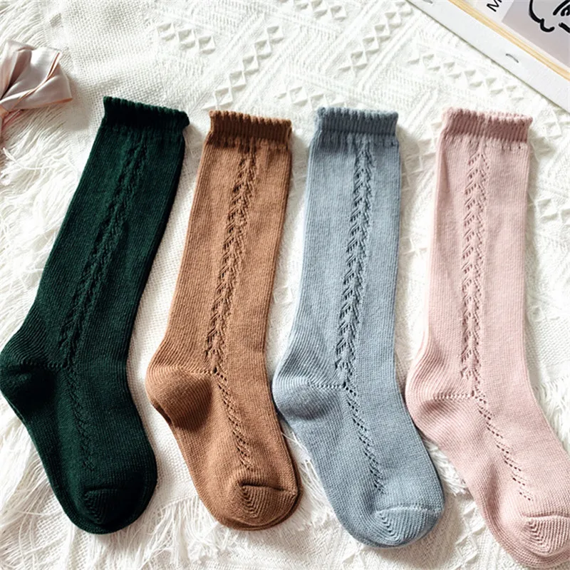 Weiche Nette Kinder Knie Hohe Socken Baby Jungen Mädchen Baumwolle Mesh Atmungsaktive Soft Socken Neugeborenen Säugling Lange Socken Anzug Für 1-8 jahre