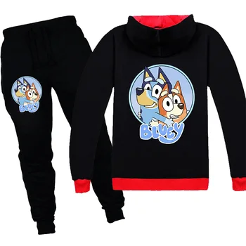 

Boy Girl bingo bluey Clothing Set Hoodie + Pants Children Kid Spring Autumn Sweatshirt Coat Trousers T shirt Tops Tee Clothes