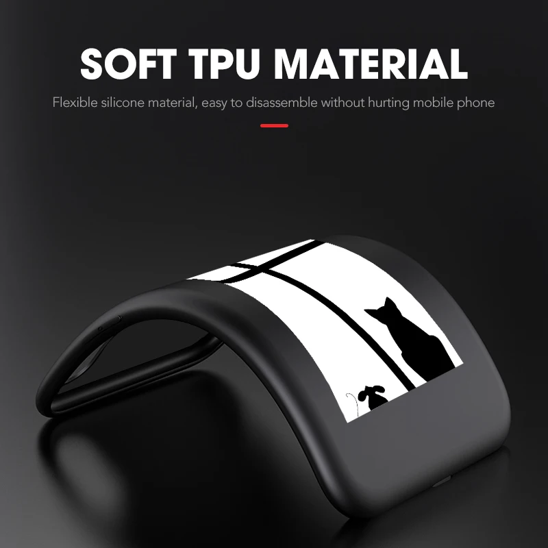 Candy Matte Soft TPU Case For Samsung Galaxy A12 Shockproof Silicone Back Cover For SamsungA12 A 12 SM-A125F Cases Red Cat Funda