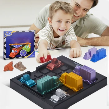 

1Set Logic Game Educational Toys Rush Hour Toy Traffic Jam Brain Development Toys Toy for Kids Boys Girls Older Than 3 Years Old