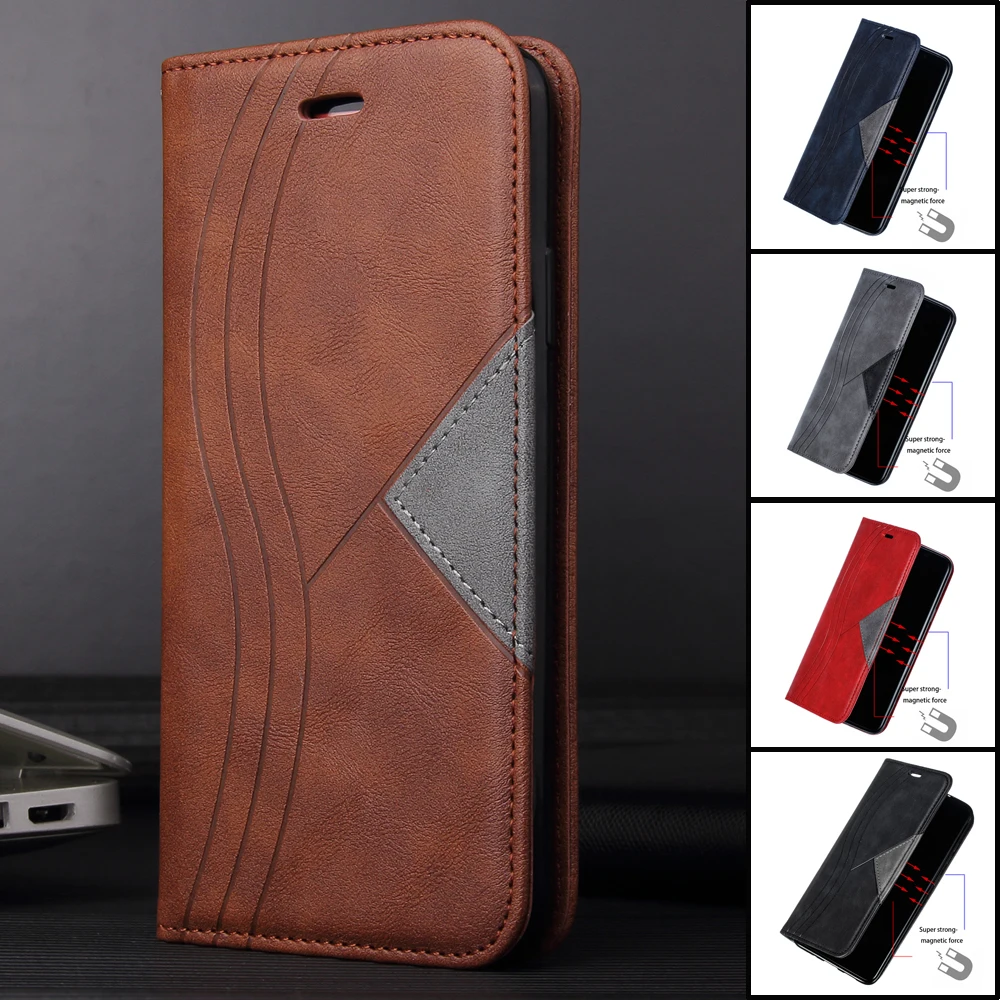 Магнитный кожаный чехол книжка с бумажником и подставкой для Huawei Honor 9X 8A 10 10i 20 20i