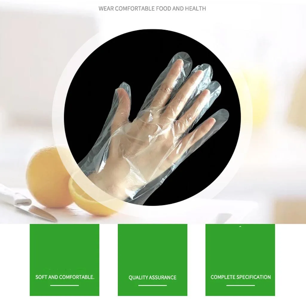Hot Sale Transparent 10 Pairs Kitchen Accessories Cooking Eco-friendly For Food Cleaning Plastic Disposable Gloves New Arriva | Аксессуары