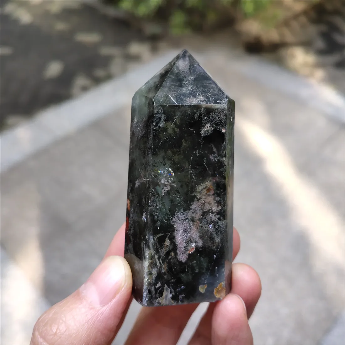 Кристал-фантом башня Wicca Cristal Пьер камень остров камни призрак кристаллы Naturelle Cristaux Природный исцеляющий Декор кварц