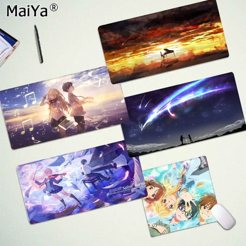 Maiya Beautiful Anime Your Name Is Anime Customized MousePads Computer Laptop Anime Mouse Mat Rubber PC Computer Gaming mousepad