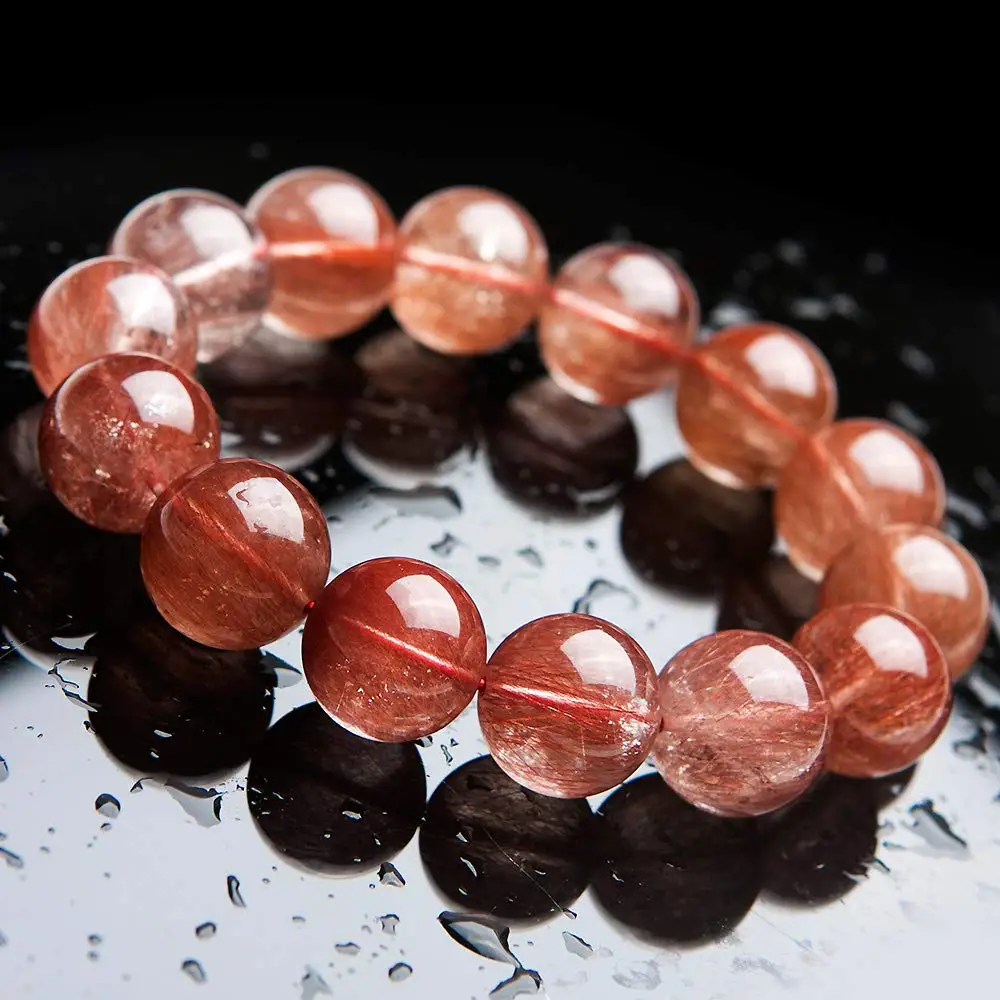 Natural Red Hair Rutilated Bracele (2)