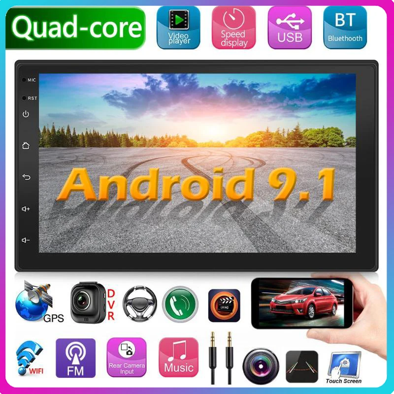 Автомагнитола 9218S 2 DIN Android 9 1 GPS навигация Bluetooth Wi Fi USB|Мультимедиаплеер для авто| |