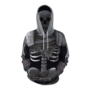 

New horror skeleton Cosplay Halloween costume clothing headband hood sweater anime cartoon unisex women