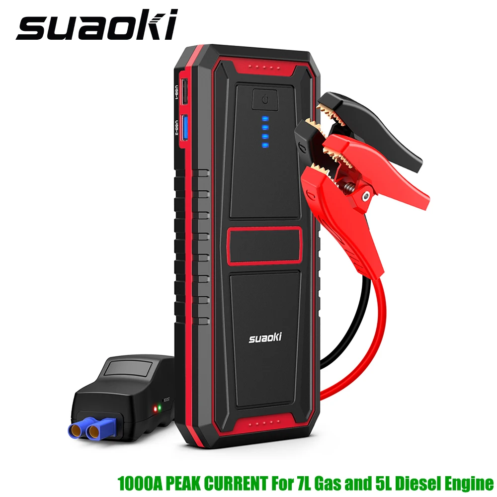 

SUAOKI U17 1000A Peak 18000mAh Portable Car Jump Starter Suitable for 7L Gas and 5L Diesel Engine Motorcycles Smart Battery Clap