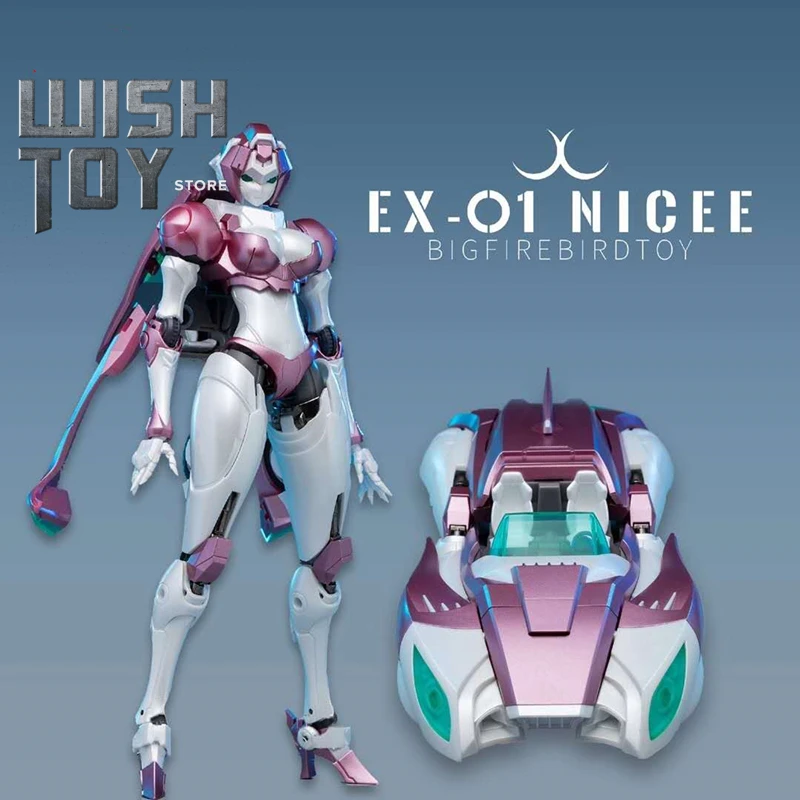Transformação robô brinquedo nicee arcee ex01 ex-01 grande firebird rouge figura de ação coleção brinquedos dia das bruxas presente de aniversário caixa
