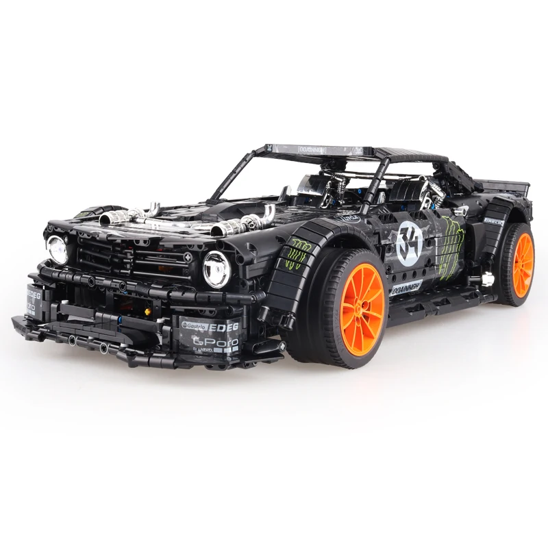 Совместимость Technic Супер гоночный автомобиль RC Ford Mustang Hoonicorn RTR V2 строительные блоки кирпичи игрушка для детей Подарки