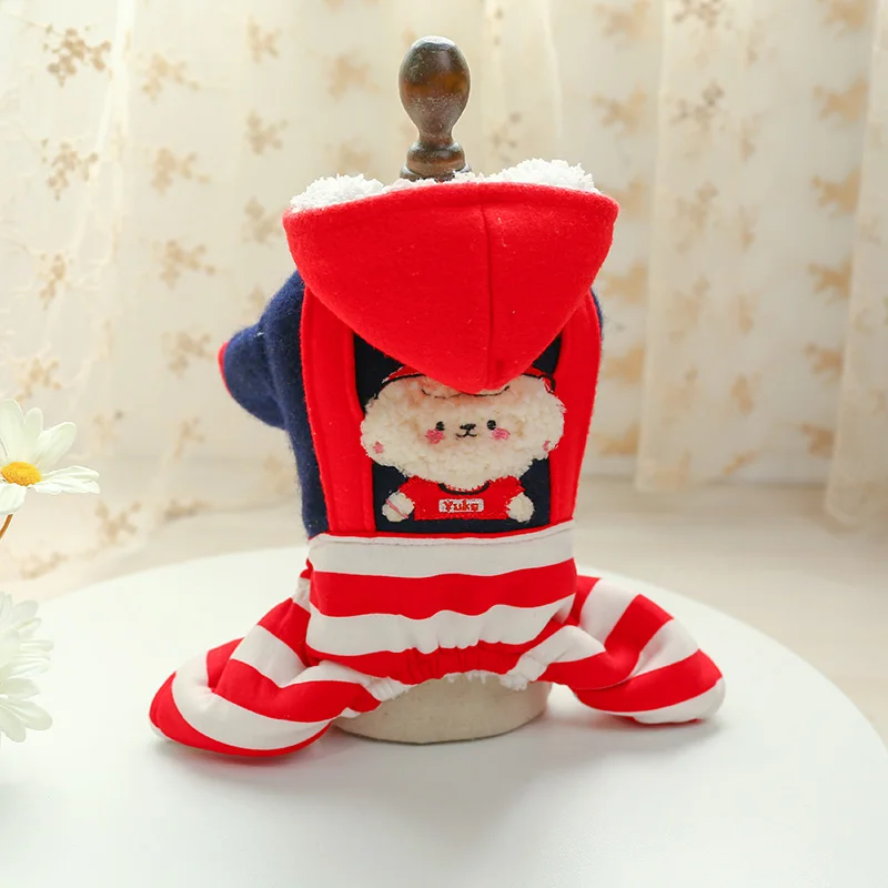 爆米花狗狗背带裤棉衣_6397