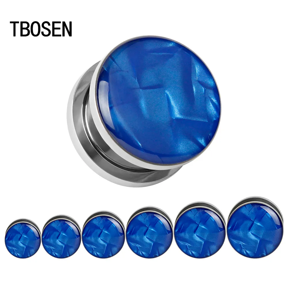 TBOSEN, корпус из нержавеющей стали, серьги для пирсинга, туннели, кольцо, ювелирные изделия для тела, измерительные приборы, модные винтовые измерительные приборы, серьги, 2 шт., 2 г, 0 г, 00 г