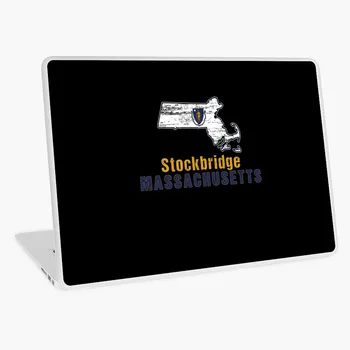 

Stockbridge Massachusetts State Distressed Flag Outline laptop sticker skin for MacBook HP Acer Dell ASUS Lenovo