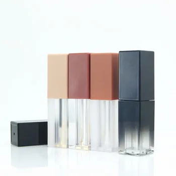 

1/5PCS 4ML Frosted Square Empty Lip Gloss Tube Clear Cosmetic Lip Oil Tube Liquid Lipstick Storage Container
