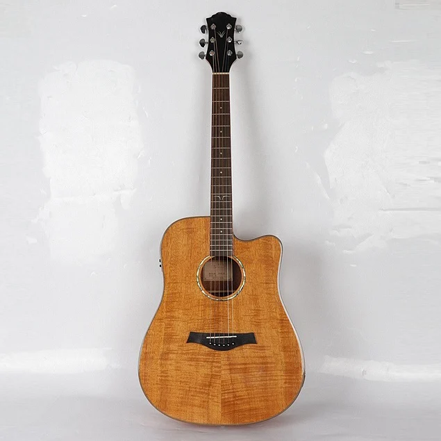 Ручная Акустическая Электрогитара Okoume flame maple wood 41 дюймов folkg|acoustic electric guitar|electric