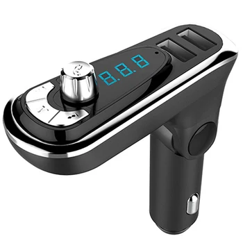 

T16 Bluetooth Car Kit Music Player FM Transmitter Modulator 2.1A Dual USB Car Charger Support U Disk/TF Card AUX-out DC 12/24V