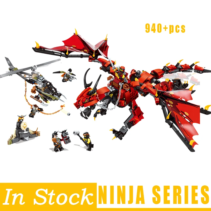 

Ninja Toys Mecha Dragon Building Blocks Children Kids DIY Action Figures Model Toys Blocks Bricks Gifts Compatible Technic