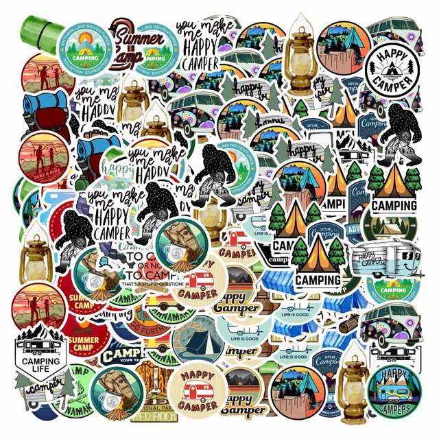 50PCS Outdoor Camping Travel Stickers for Scrapbooking Album Luggage  Notebook Wilderness Adventure Landscape Decals Sticker - AliExpress