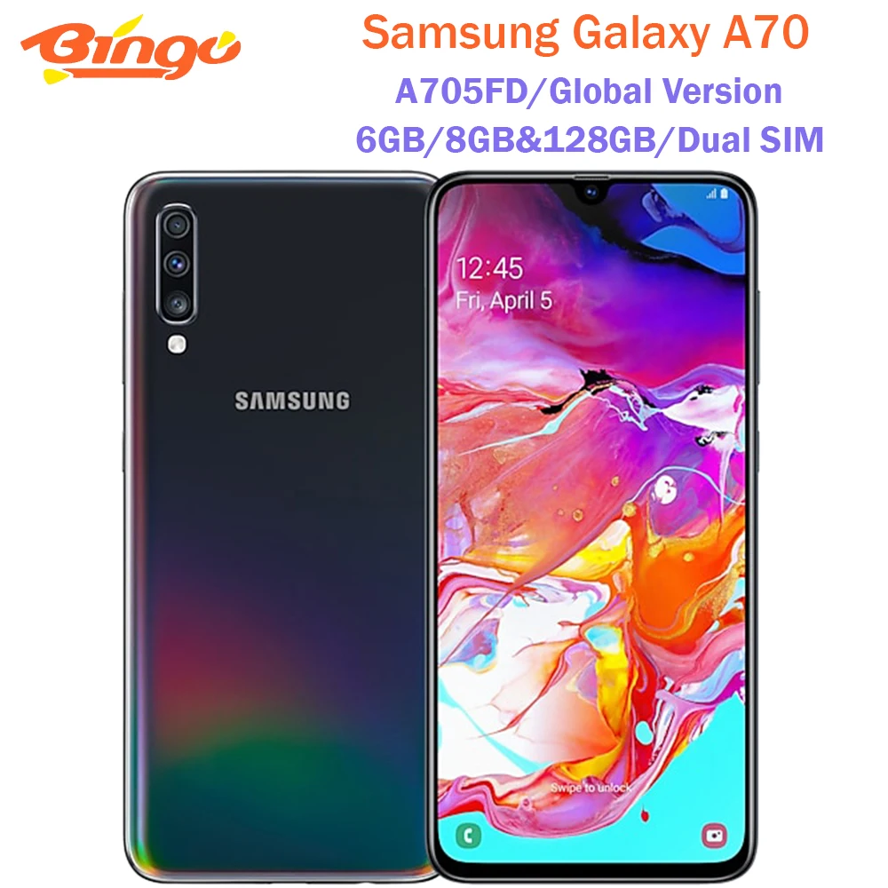 Samsung Galaxy A70 A7050 смартфон с 5 5-дюймовым дисплеем восьмиядерным процессором Snapdragon 6 7